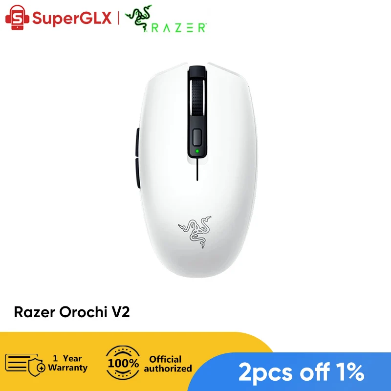 

Razer Orochi V2 Mobile Wireless Gaming Mouse Lightweight - 2 Wireless Modes Mechanical Mouse 5G Advanced 18K DPI Optical Sensor