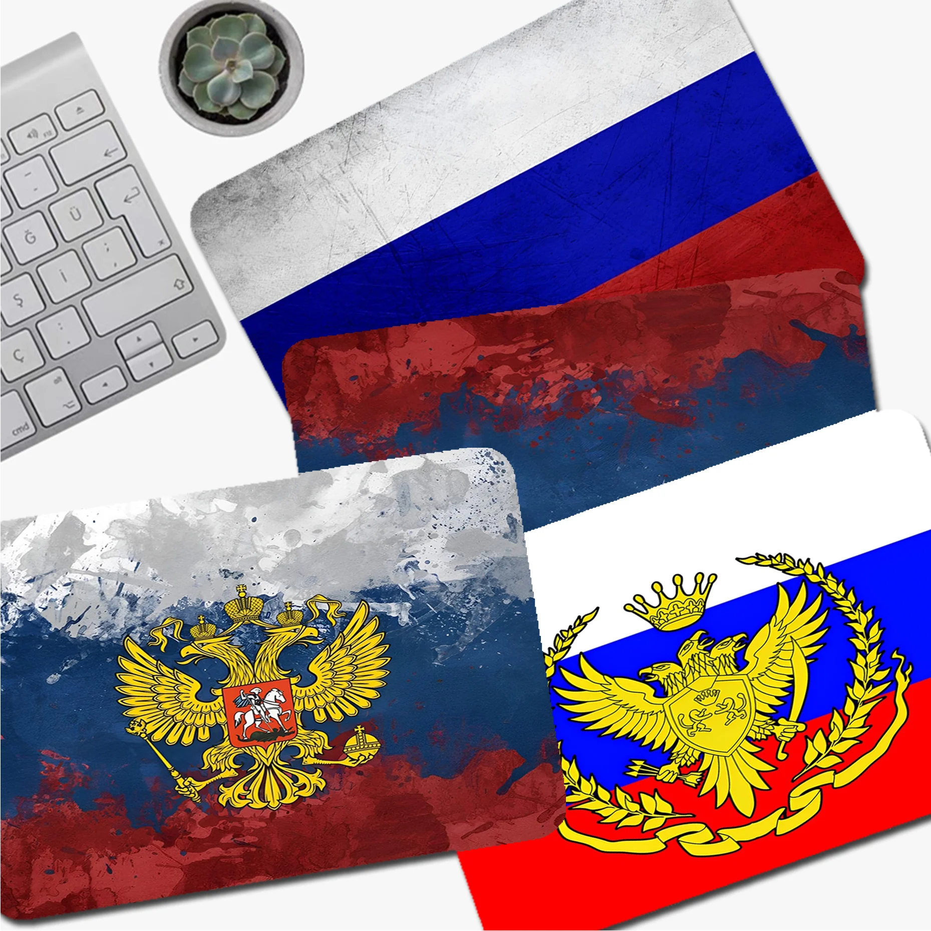 

Russian Flag Mousepad Non-slip Lockedge Cartoon Anime Gaming Mouse Pad Keyboard Mouse Mats Smooth Company for PC Gamer Mousemat