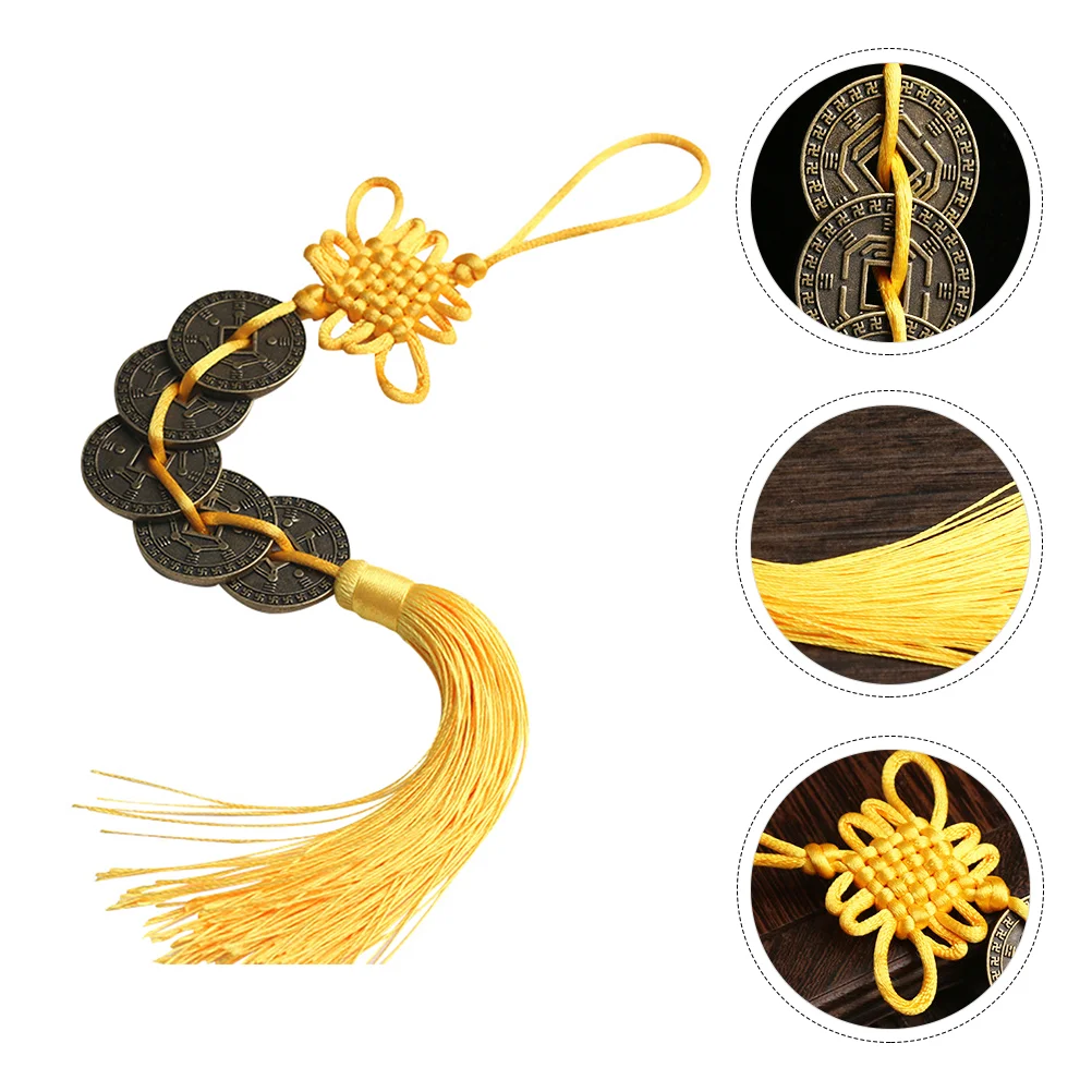 

Chinese Knot Five Emperor Wealth Success Fortune for Healthy Home Car Ornament