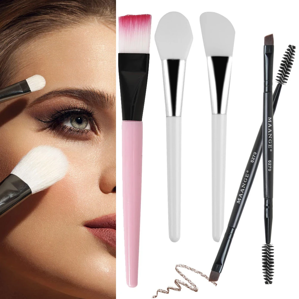 Soft Sculpting Foundation Eyebrow Makeup Brush for Women Face Mask Mud Mixing Silicone Brush Professional Beauty Skin Care Tools