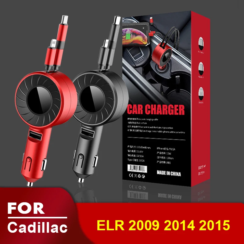 

USB Type C Car Charger for iPhone Android HUAWEI HONOR Xiaomi POCO Redmi Samsung Galaxy Realme for Cadillac ELR 2009 2014 2015