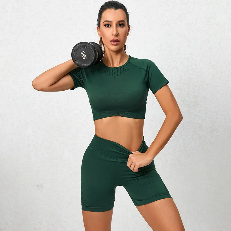 Sports Suit Seamless Yoga Suit Sports Skinny Running Workout Clothes Yoga Set  Gym Set Women  Workout Clothes For Women