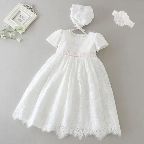 Белое детское платье для крещения
