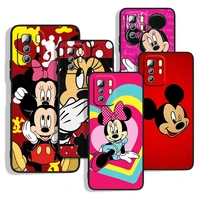 red mickey mouse for xiaomi redmi note 11s 11t 11 10s 10 9t 9s 9 8t 8 7 6 5a 5 4x pro black soft phone case capa
