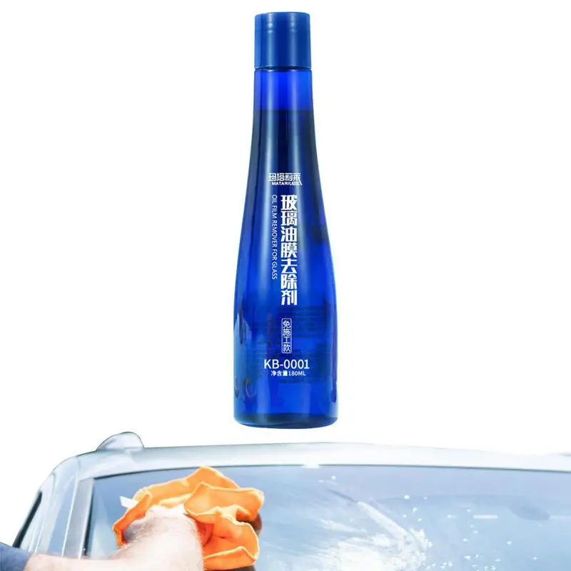 

Windshield Oil Film Removing Glass Oil Film Remover Glass Stripper Water Spot Remover Automotive Glass Dirt Cleaning Window