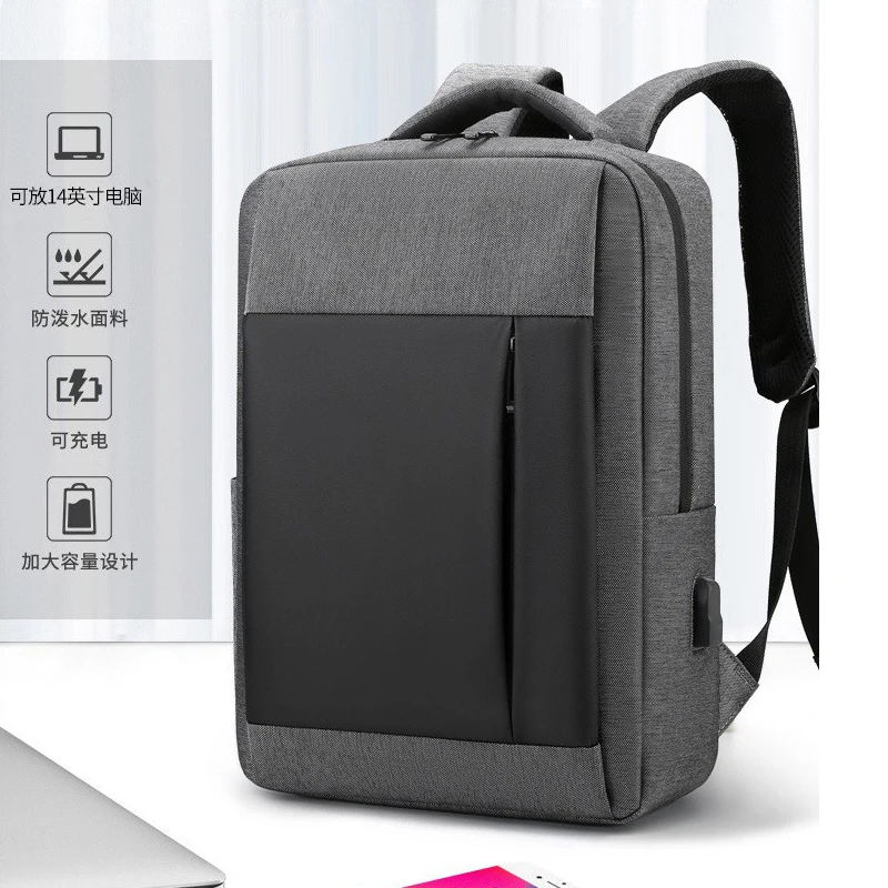 

Новинка 2022, рюкзак большой вместимости из ткани Оксфорд, Повседневная модная школьная сумка, 14 дюймов, деловая водонепроницаемая сумка для ...