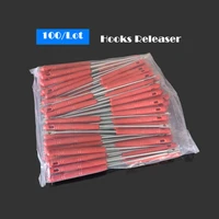 100pcslot decoupling device fishes take off hooks lures lines device abstract fishing tackle hook metal steel special tools