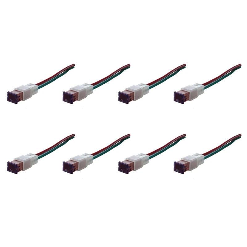 

HOT SALE 8X Mini Pink Plastic Shell Female PAL Fuse 30A For Automotive Car