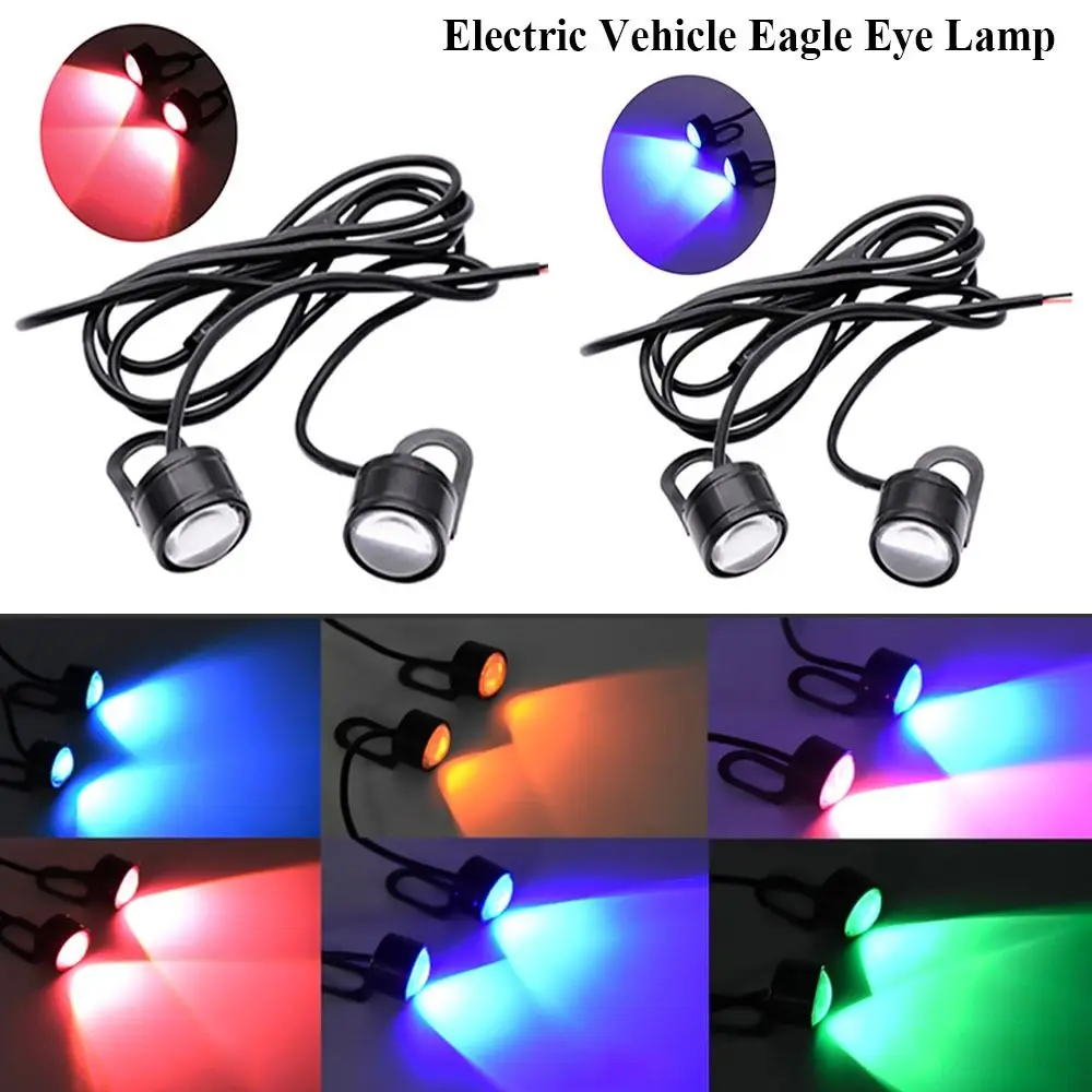 

DC 12V 5W 5A Brake Tail Lamp Colorful Fog Lamp DRL Fog Light Eagle Eye Lamp Daytime LED Light Electric Vehicle Light