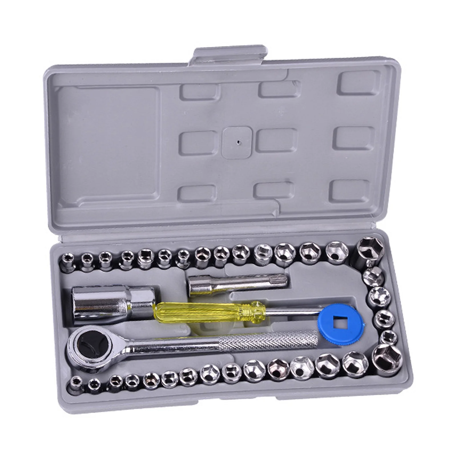 

40pcs Motorcycle Repair Tool Set Easy to Carry Automotive Repair Tools DIY Set Applicable for Most Bolts Nuts Screws