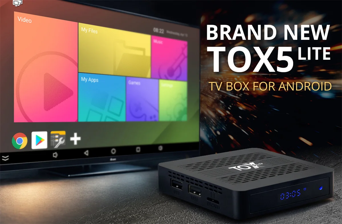Фото Оригинальная ТВ-приставка Ugoos TOX5 Lite на Android 14, S905X5M, 2 ГБ ОЗУ, 32 ГБ памяти, двухдиапазонный Wi-Fi, LAN 1000 Мбит/с, BT4.1, H.265, 4K 60fps, DLNA. №3