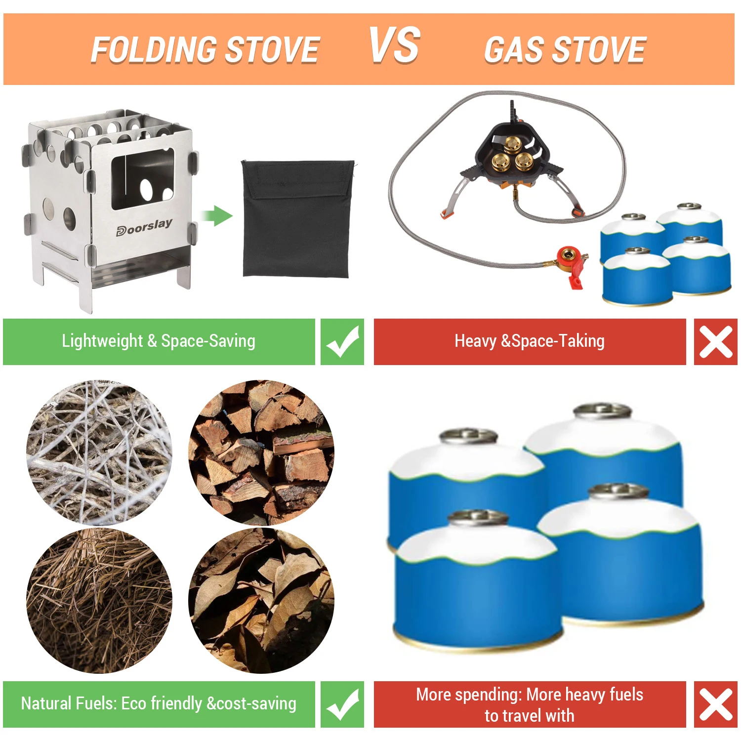 Портативная Легкая Складная Деревянная Плита Из Нержавеющей Стали