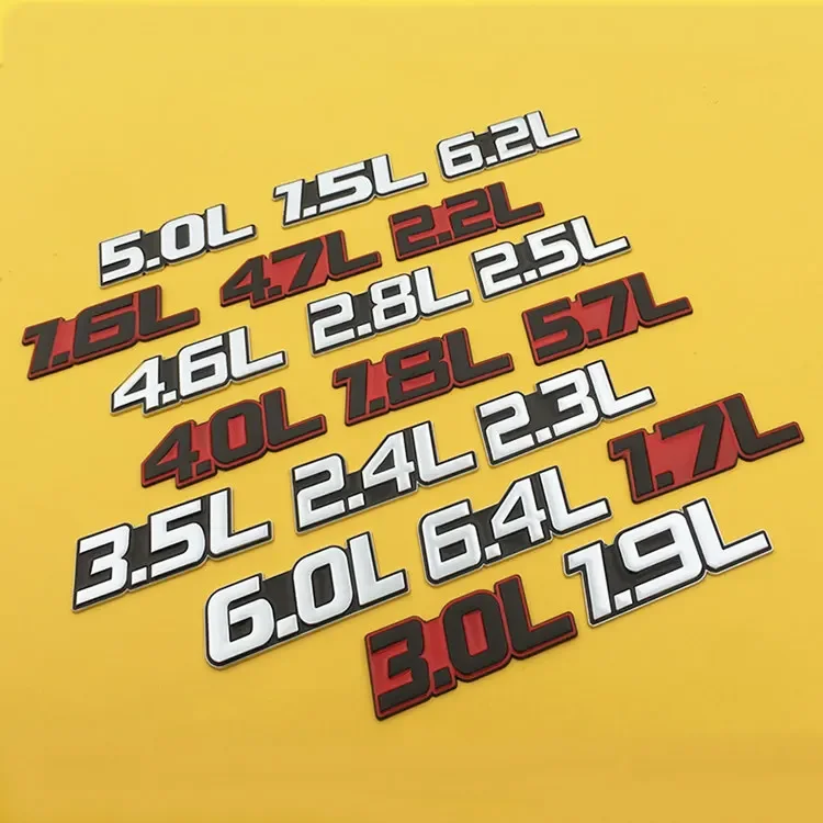 Наклейка с надписью на хвост автомобиля 1 5 л 8 2 3 0 4 7 6 значок задний багажник для