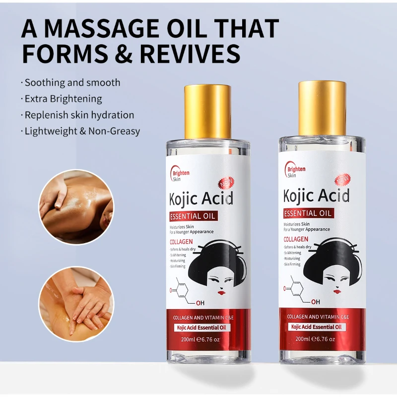 Фото Имбирное массажное масло, расслабляющая сыворотка для тела, глубоко увлажняет и питает кожу, подходит для всех типов кожи, эфирное масло с койевой кислотой для гуаша. №4