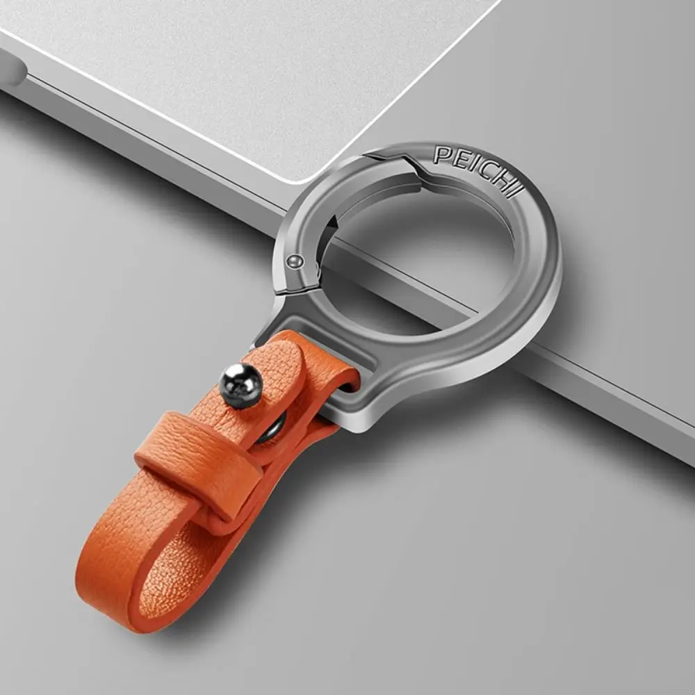 Автомобильный брелок из цинкового сплава с защитой от потери кожаный пряжкой