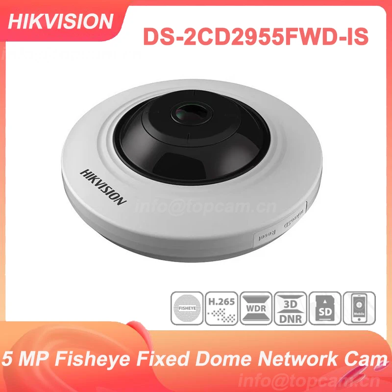 DS-2CD2955FWD-IS Hikvision-рыбий глаз вид 360 градусов 3MP внутренняя камера Hik-connect - купить по