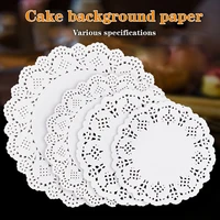 100pcs multi size white hollow out round placemat paper doilies doily lace dessert cake decoration wedding party gift decoration