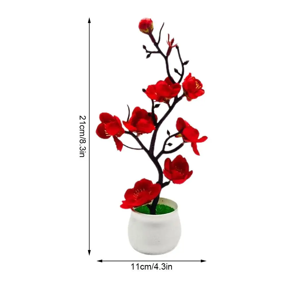 Бонсай искусственный цветок сливы горшок искусственное растение орнамент цветы
