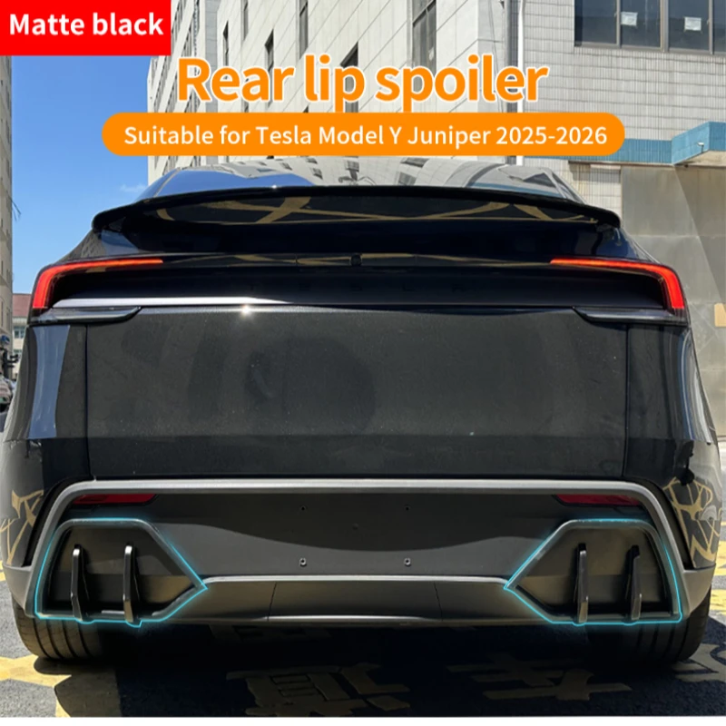 Фото ABS-спойлеры для Tesla Model Y Juniper 2025-2026: задний сплиттер, боковые спойлеры, малый задний спойлер. Автоаксессуары. №2