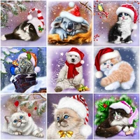 photocustom picture by number cartoon animals diy frame painting by numbers on canvas for adults home decoration gift 30x30cm