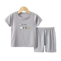 2022 summer kids clothes cartoon t shirt two piece set girls clothing set 1 to 8 years old boys and girls leisure suits