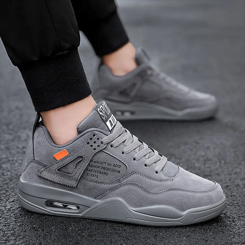 

Lightweight Grey Fashion Men Casual Shoes New Spring Trend Men Mens Sneakers All-match Students Mens Casual Flats