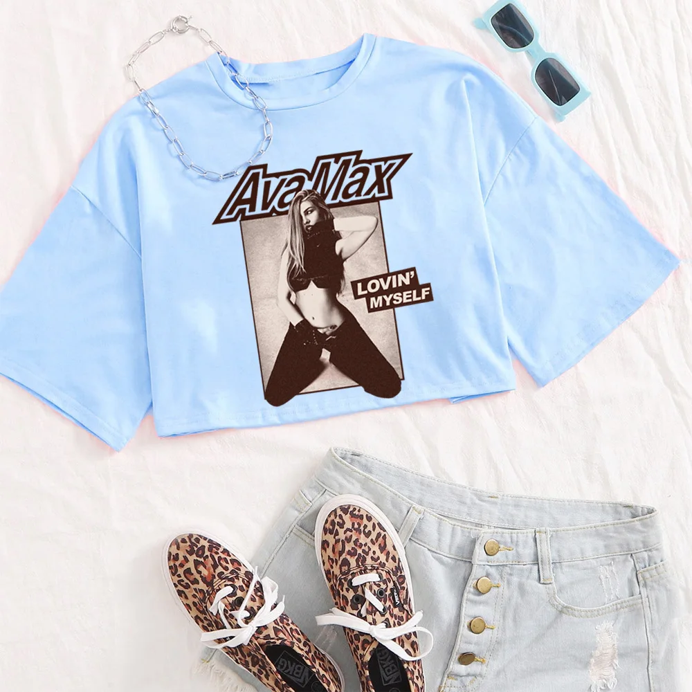 Ava Max Merch укороченный топ для девочек, сексуальная рубашка, летняя майка (art.: 3920cfce47d7b) - 3920cfce47d7b