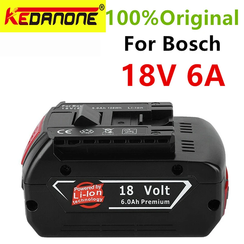 

100%Original18V 6.0/8.0/10ah Rechargeable Lithium Ion Battery for Bosch 18V 6.0A Backup Battery Portable Replacement BAT609 100