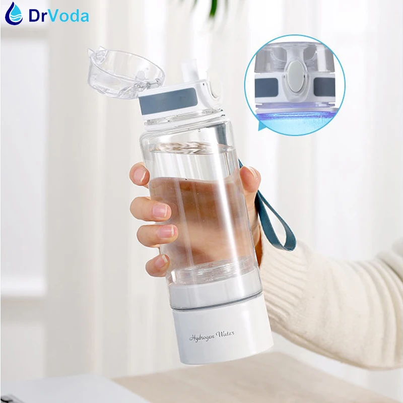 Q8 Molecular Hydrogen Rich Cup Sport Portable SPE PEM Hydrogen Water Bottle Japanese Generator 380ml Flask Inhale H2 Kits