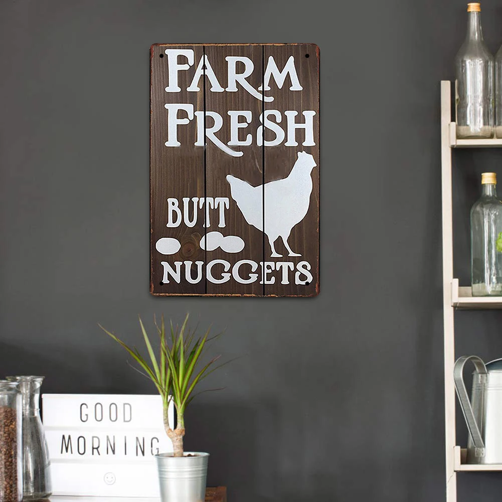 

Металлическая пластина в стиле ретро с изображением курицы на ферме, жестяной знак, настенный художественный плакат, домашний декор, железн...