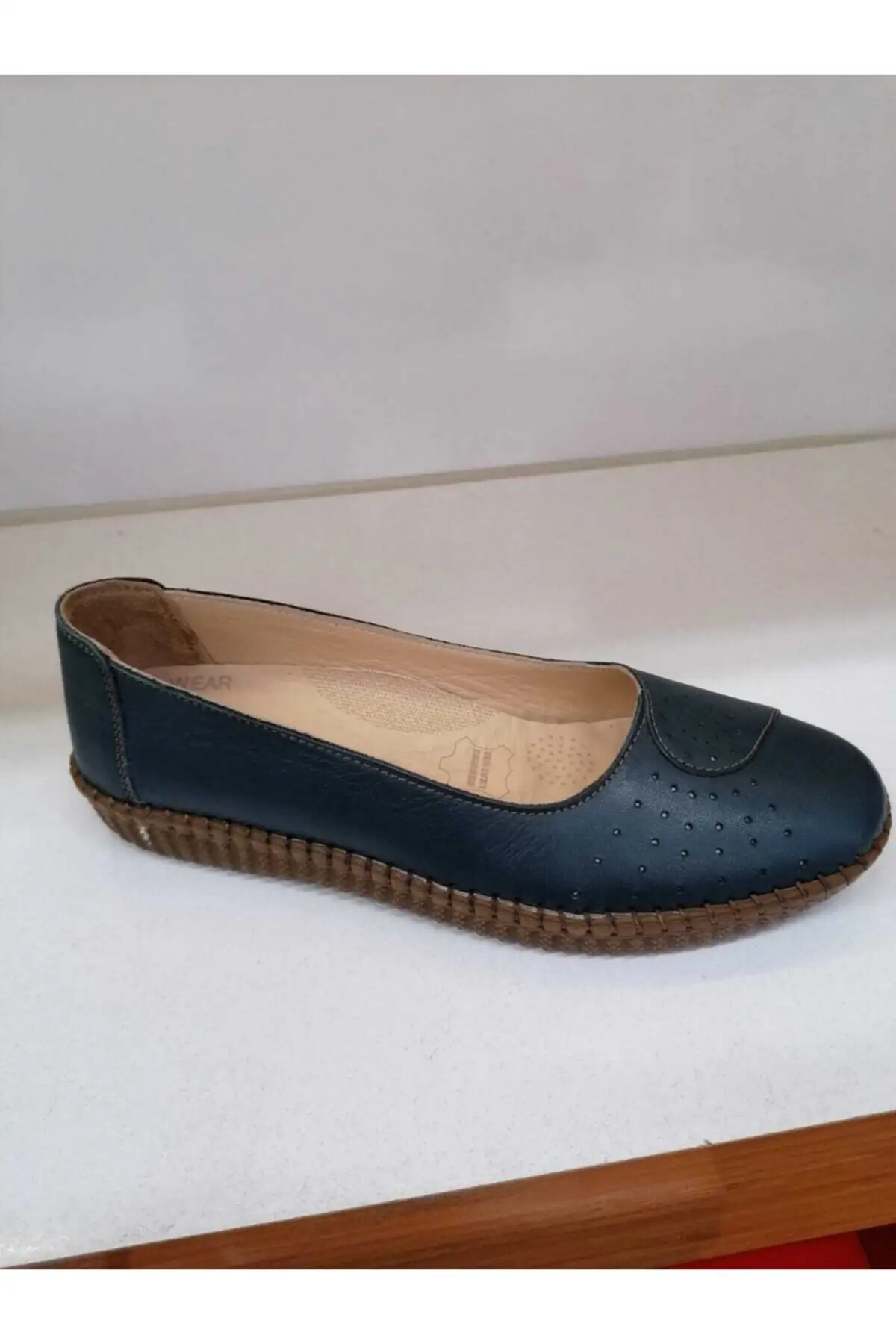 

Women Flats Shoes Blue Leather Fashion Flats For Ladies Casual Shoes Elegant Flat Footwear Summer Ladies Shoes