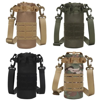 Tactical Molle Water Bottle Bag Portable Bottle Water Cup Holder Outdoor Camping Fishing Hunting Water Bottle Kettle Carrier 2