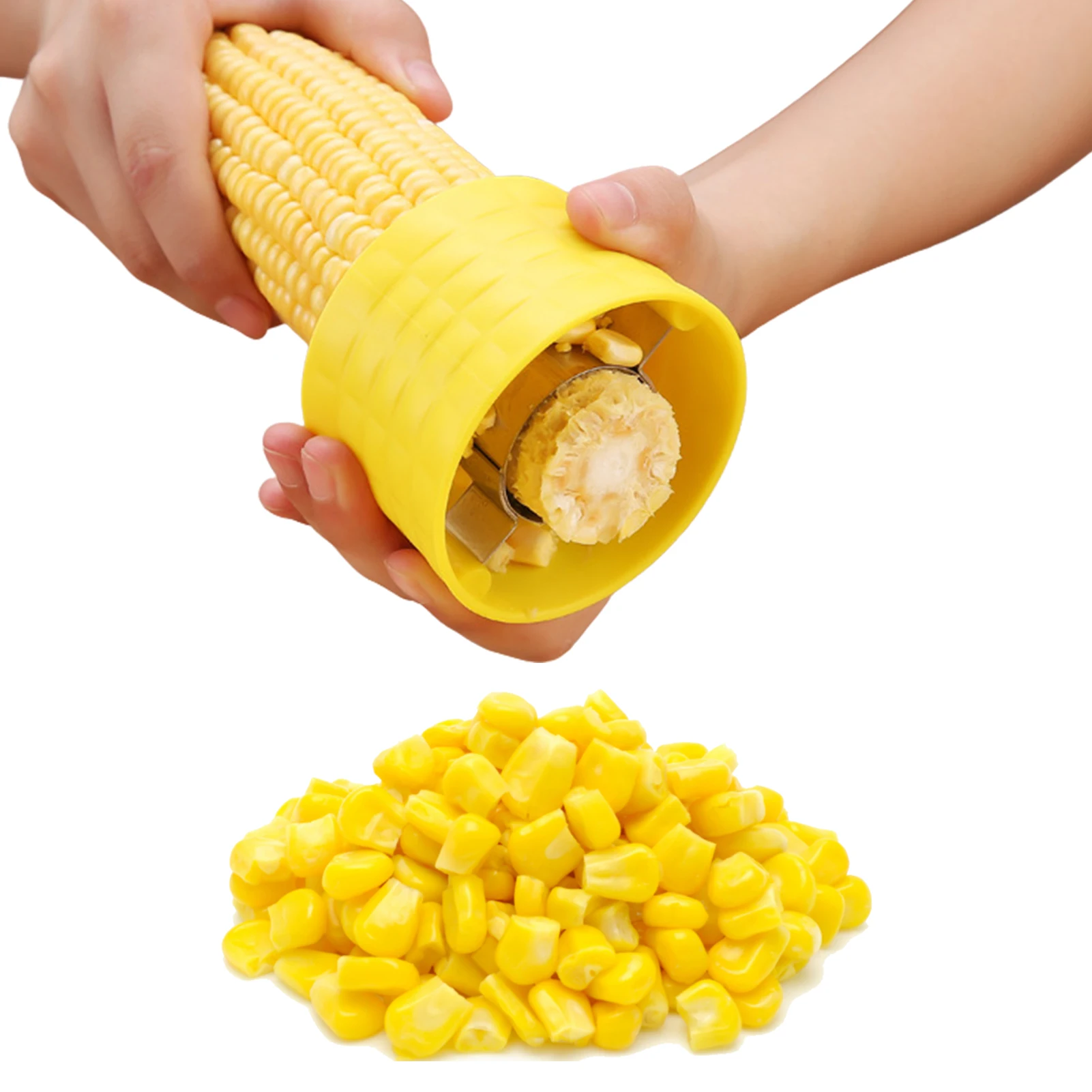 

Corn Peelers for Kitchen | Durable Corn Stripping Tool Stainless Steel with Serrated Blade | Corn Cob Peeler for Home & Kitchen