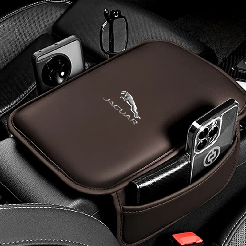 Подлокотник с логотипом автомобиля кожаный автомобильный коврик для Jaguar XF XJ XE