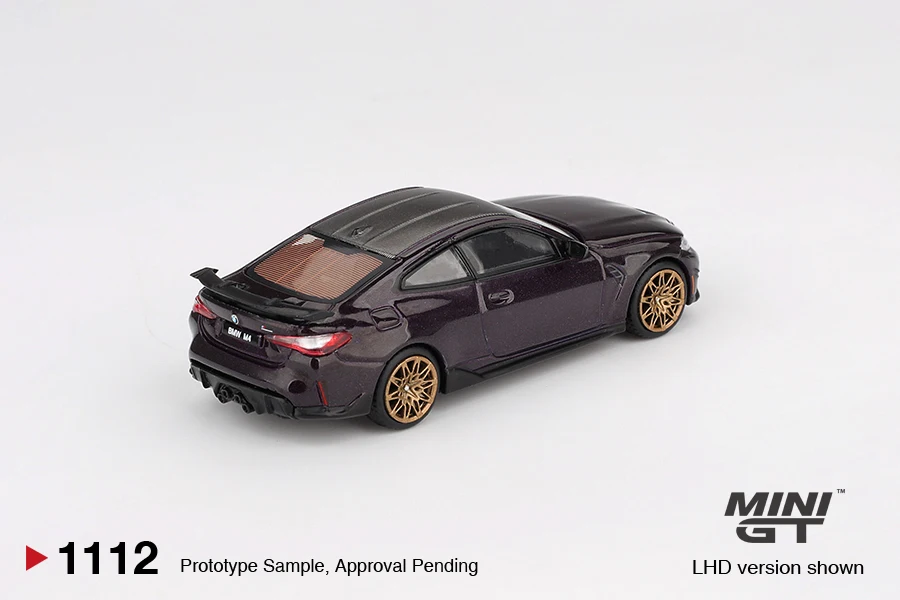 Фото MINIGT 1/64 BMW M4 M-Performance (G82) Daytona Violet MGT01112-CH Автомобиль из сплава, литая под давлением металлическая модель, детские игрушки для мальчиков №3