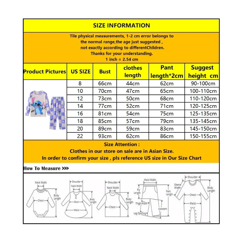 Детские пижамы Disney Stitch с рисунком аниме милый ангел детская осенняя домашняя