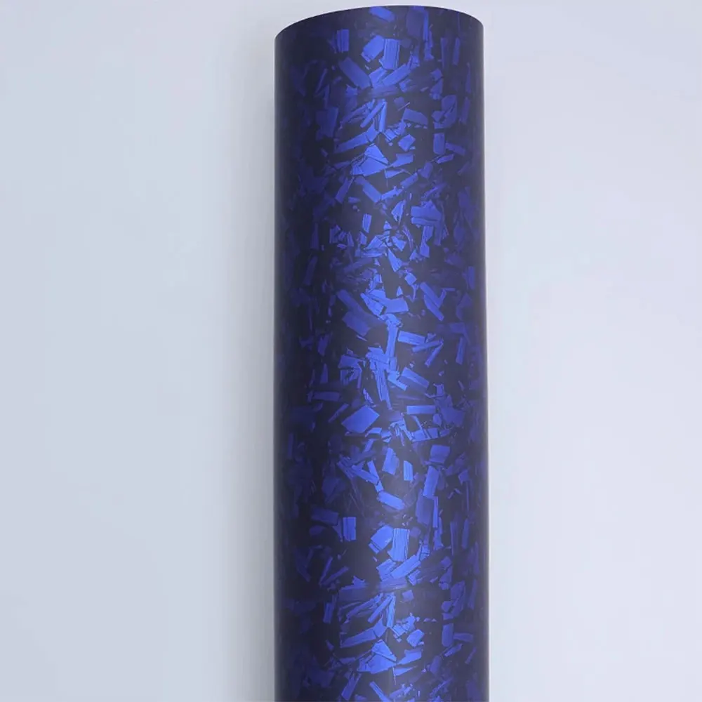 Глянцевая синяя матовая кованая углеродная клейкая виниловая пленка для