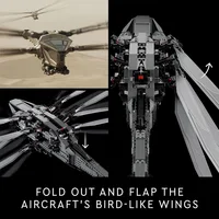 Конструктор в виде орнитоптера Атрейдесов, 1369 деталей, в комплекте фигурки некоторых персонажей: