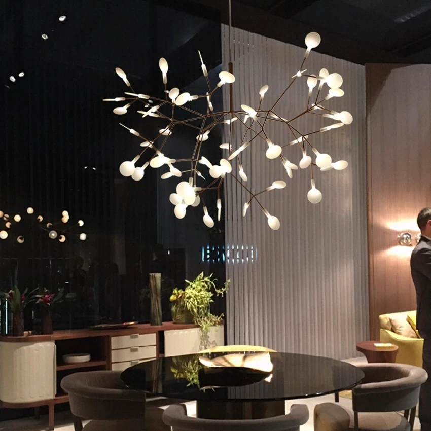

Modern Led Chandelier Firefly Branch Pendant Lamp Light Fixtures Fashion Restaurant Hanging Lamp Lustre Art Luminaria Lighting