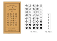 41pcslot vintage printer letters series wooden stamp diy journal diary album decoration supplies 1517cm