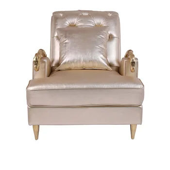 High quality modern luxury leather reclining chair with copper reclining chair and fashionable and durable furniture