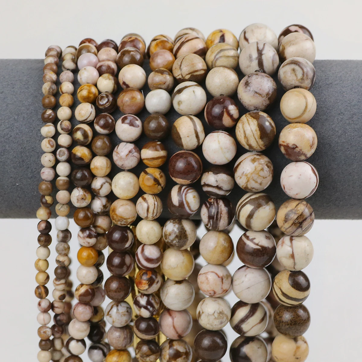 Бусины из натуральной кожи круглые бусины-разделители россыпью 4 6 8 10 12 мм для