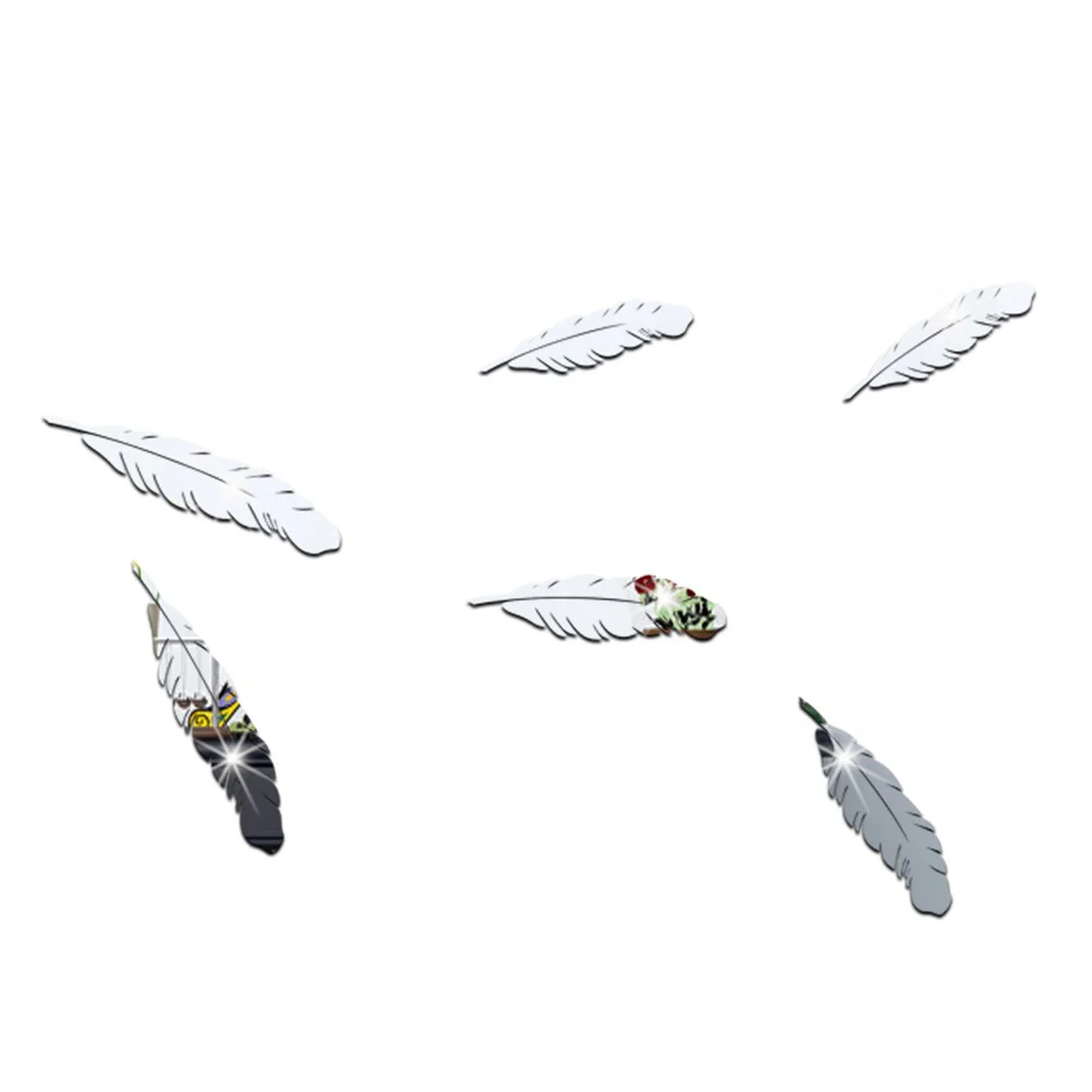 

8 Pcs Mirror Decal Decorative Stickers Wall Decal Mirror Removable Stickers Porch Removable Wall Decal Sticker Room decor