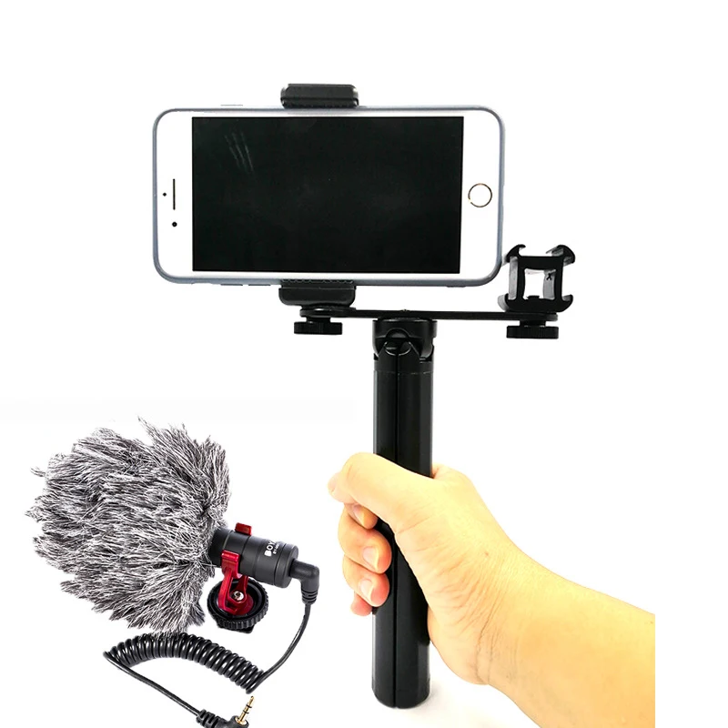 

Triple Cold Shoe Mount Bracket Extension Bar With 1/4 Inch & 3/8 Inch Thread