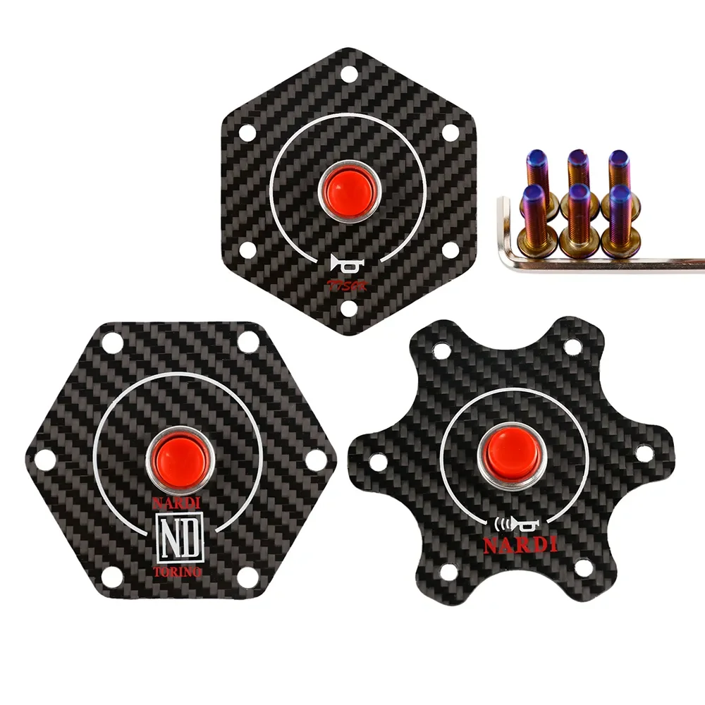 

NEW2023 Carbon Fiber High Performance Sport Steering Wheel Horn Button Racing Horn Switch Push Cover