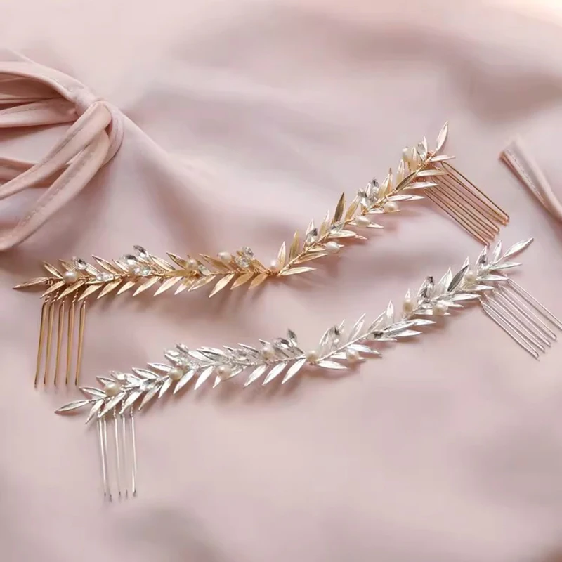 Длинная свадебная расческа для волос Свадебная Женская повязка на голову с