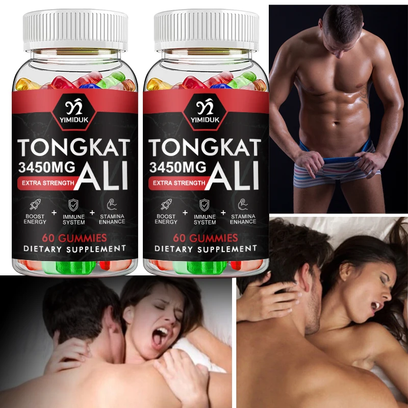 

Tongkat Ali Root Extract Gummies for Potent Stamina Strength Enhances Immunity Anti-fatigue Male Energy Supplements Gummy