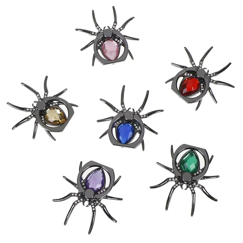 

2023 Spider Bling Finger Ring Holder 360 Rotate Phone Stent Diamond Mobile Phone Holder Finger Stand for IPhone/Xiaomi