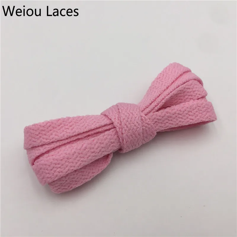 Weiou High Quality 8mm Polyester Fashion Sports Casual Shoe Lace Solid Single Layer Flat Sneakers Shoelace Amazing 47 Colors