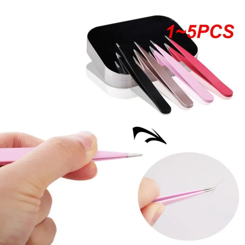 

1~5PCS Eyebrow Tweezer Sharp Eyebrow Clip Stainless Steel Eye Brow Clips Professional Cosmetic Beauty Makeup Tool TSLM2